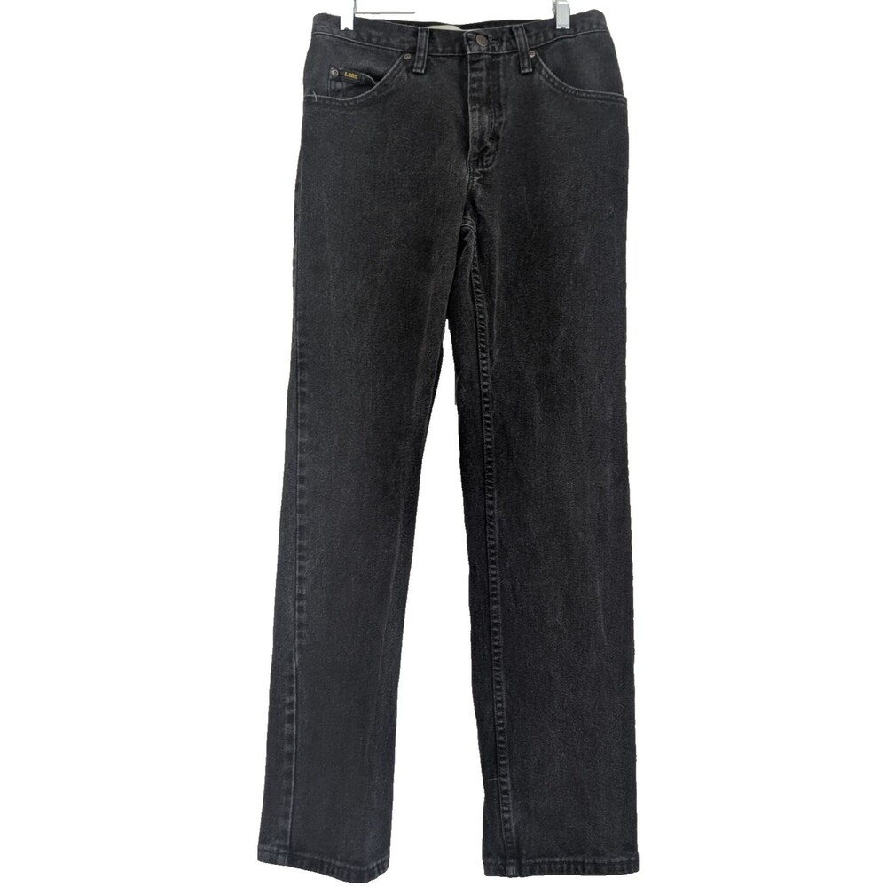 Lee Men's Regular Fit Straight Leg Jeans Black 30x32 EUC 100% Cotton 2J08908